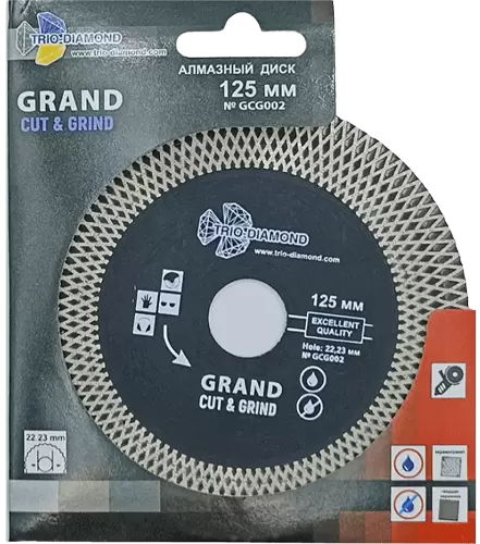 Алмазный диск 125*22.23*25*1.7мм Grand Cut & Grind Trio-Diamond GCG002 - интернет-магазин «Стронг Инструмент» город Воронеж