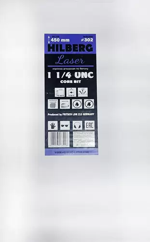 Алмазная буровая коронка 302*450 мм 1 1/4" UNC Hilberg Laser HD726 - интернет-магазин «Стронг Инструмент» город Воронеж