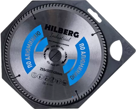 Пильный диск по алюминию 255*30*Т100 Industrial Hilberg HA255 - интернет-магазин «Стронг Инструмент» город Москва