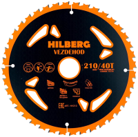 Универсальный пильный диск 210*30*40Т Vezdehod Hilberg HV213