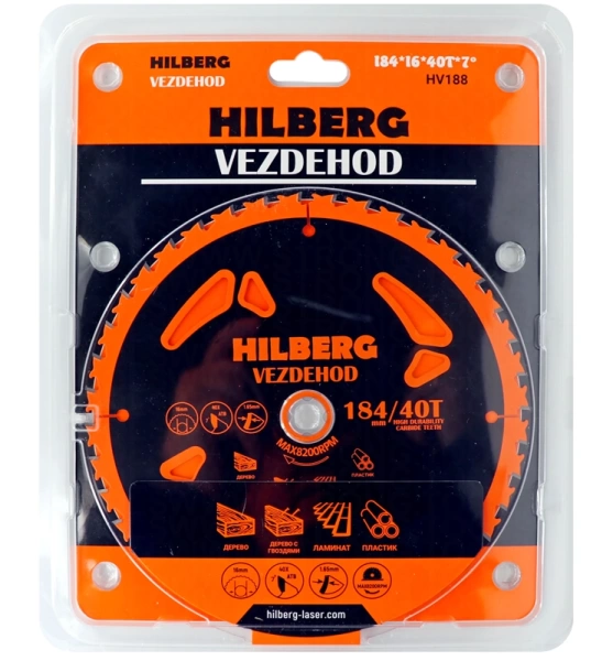 Универсальный пильный диск 184*16*40Т Vezdehod Hilberg HV188 - интернет-магазин «Стронг Инструмент» город Воронеж