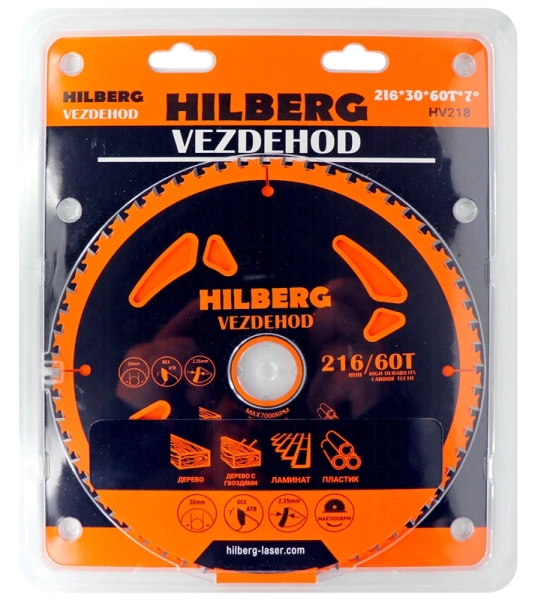 Универсальный пильный диск 216*30*60Т Vezdehod Hilberg HV218 - интернет-магазин «Стронг Инструмент» город Воронеж