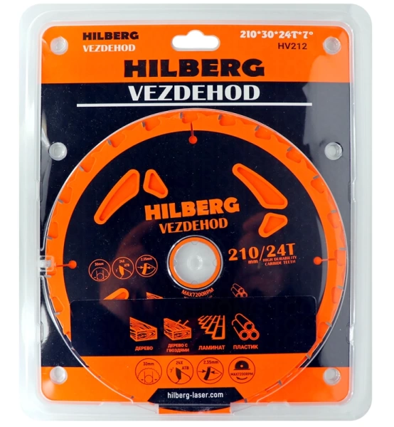 Универсальный пильный диск 210*30*24Т Vezdehod Hilberg HV212 - интернет-магазин «Стронг Инструмент» город Воронеж